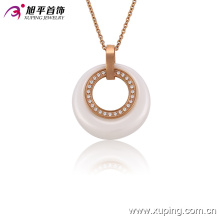 Fashion Women Rose Gold-Plated Imitation CZ Jewelry Ceramic Necklace or Chain --42892